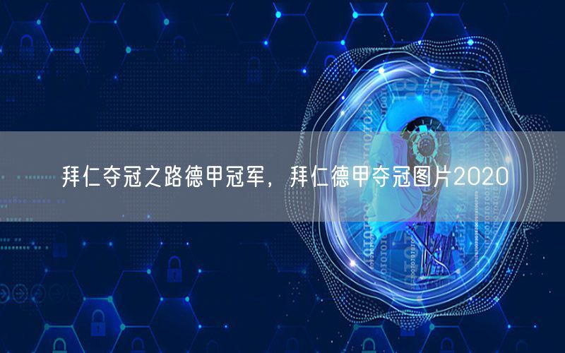 拜仁奪冠之路德甲冠軍，拜仁德甲奪冠圖片2020