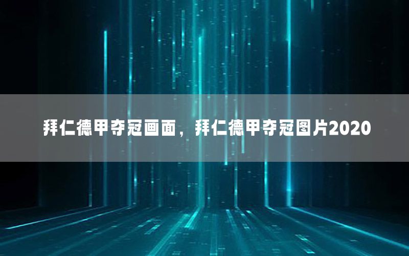 拜仁德甲奪冠畫面，拜仁德甲奪冠圖片2020