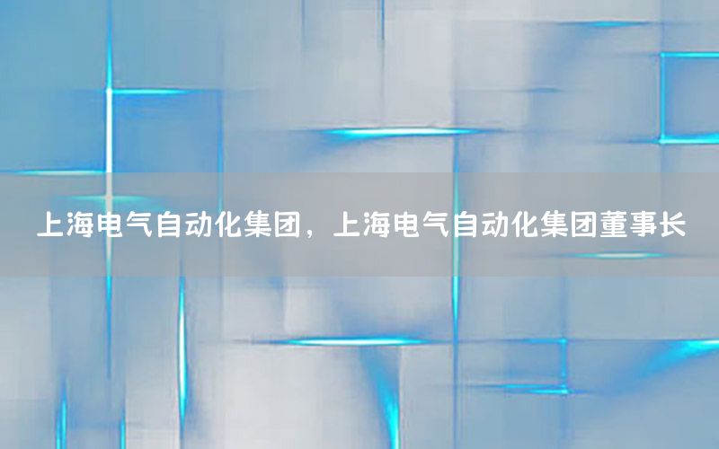 上海電氣自動化集團，上海電氣自動化集團董事長