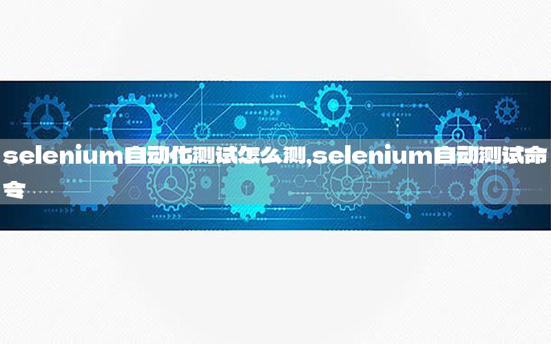 selenium自動(dòng)化測試怎么測，selenium自動(dòng)測試命令